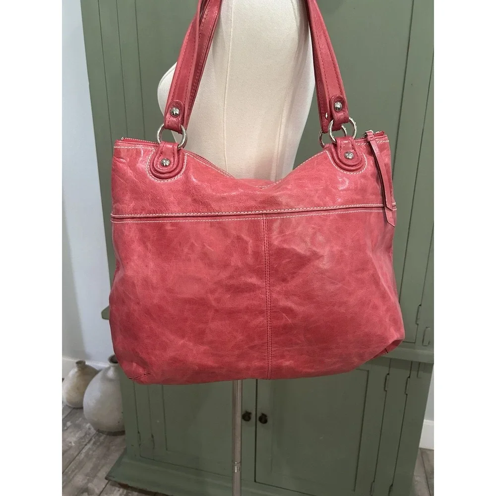 Vintage Coach Red Leather Shoulder Bag Hobo‎ Y2K Bratz Statement Silver Hardware